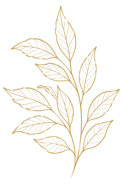 Natural herbal leaf decoration